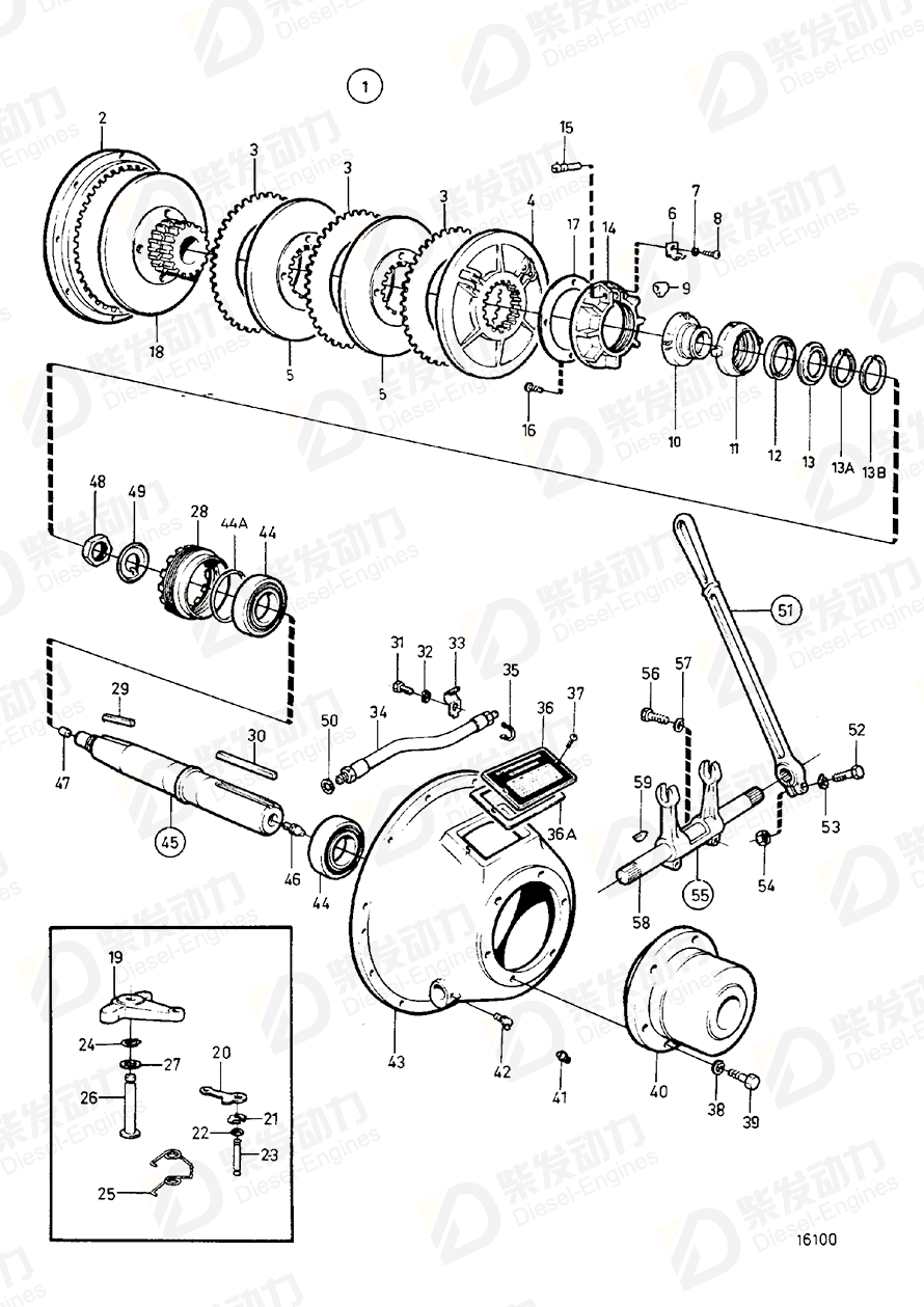 VOLVO Friction clutch 862734 Drawing